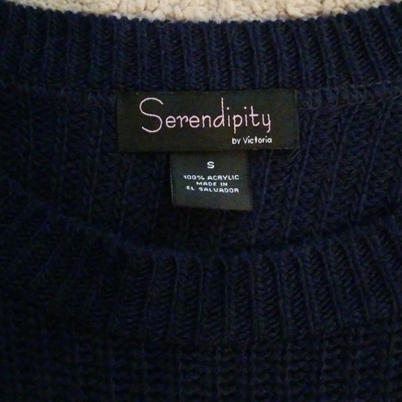 Blue pullover sweater juniors S - Picture 2 of 2